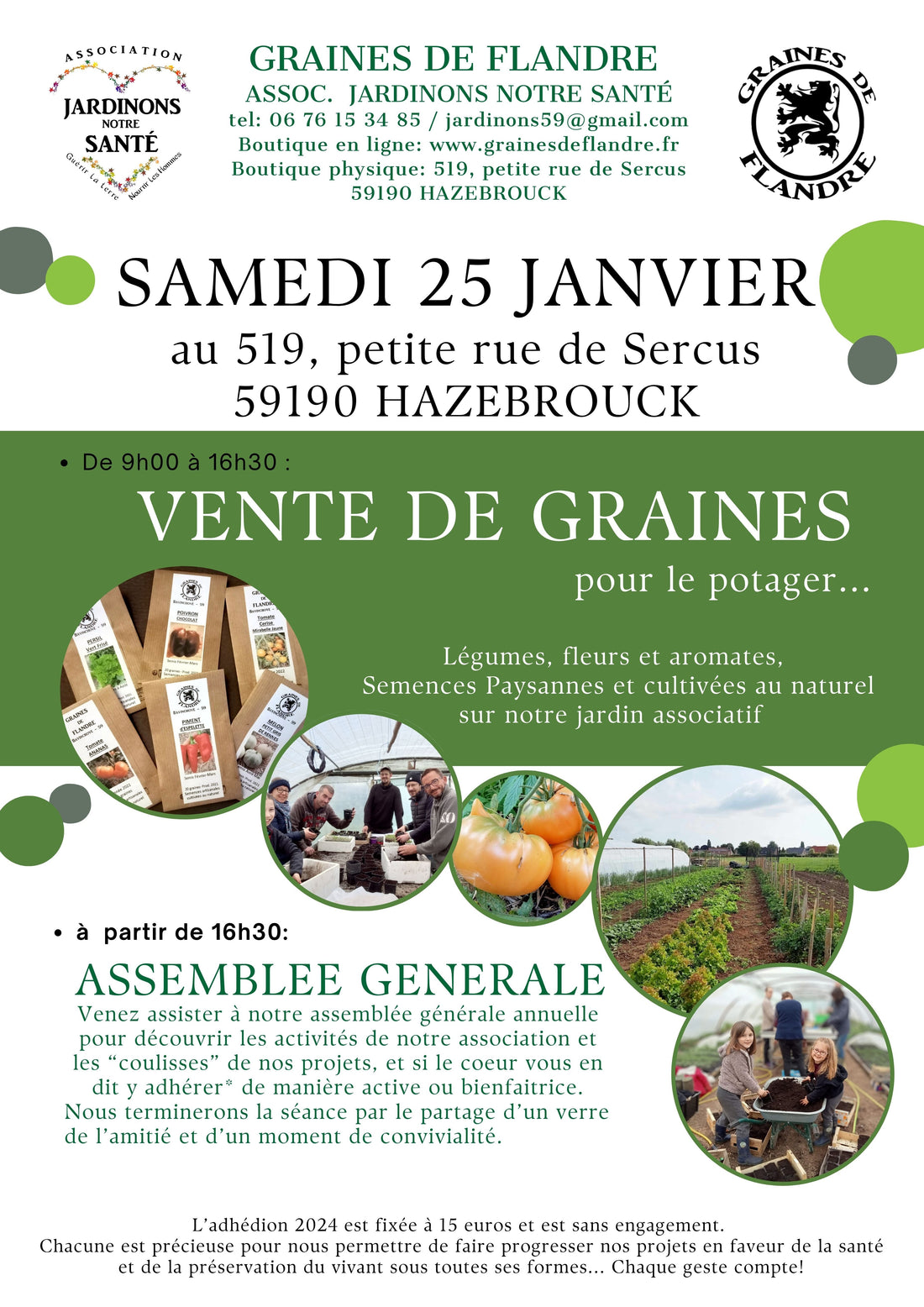 Assemblée Générale + Vente de graines et plants