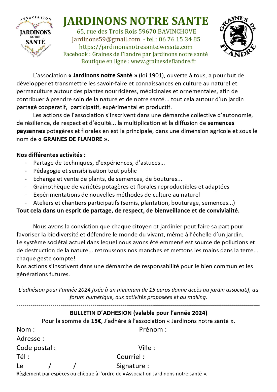 Les adhésions 2024 sont lancées... on a besoin de soutien!